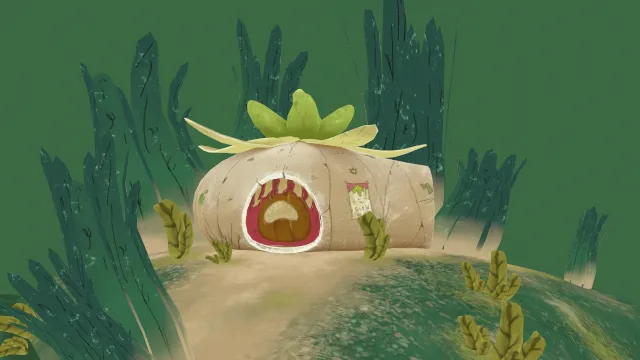 森林中的茧建筑房子植物