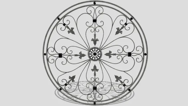 铁制镂空花纹栏杆装饰