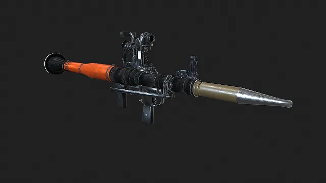 RPG7肩扛式火箭弹 次世代火箭筒单兵武器模型