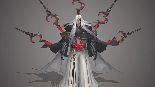 古风仙侠风  多武器法器  国风服饰  银白长发