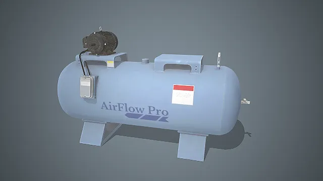 储气罐  工业设备  写实模型  气压存储  金属材质