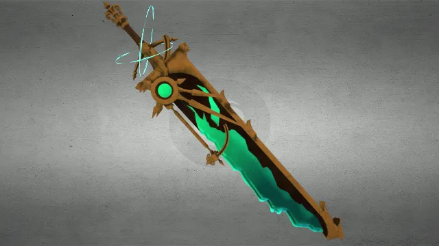 绿色水晶剑武器游戏道具模型