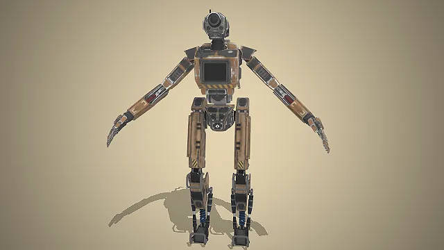 工业风服务机器人  单眼摄像头  机械感十足  实用主义