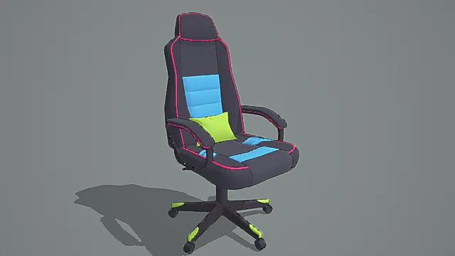 赛博潮玩风格电竞椅模型  