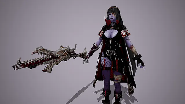 恶魔女手枪   次世代人物角色模型