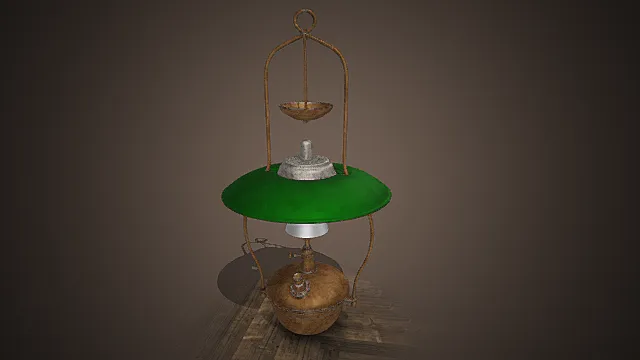 奇幻复古风格魔改油灯模型 