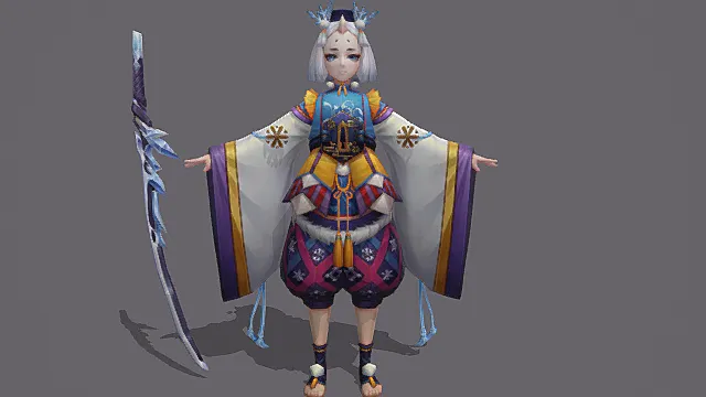 《阴阳师》天剑韧心鬼切-稚子之忆 角色模型