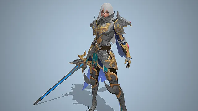 龙纹铠甲  幻想风  魔法长剑  战士职业