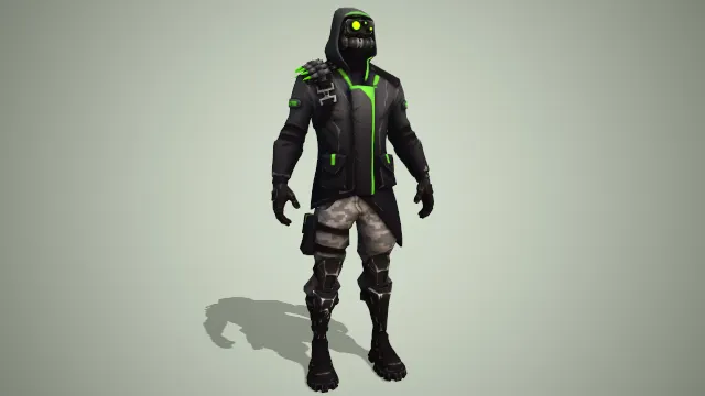 防护服  黑色  服饰  铁甲  护膝