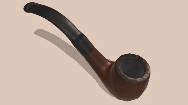 木制烟斗复古道具