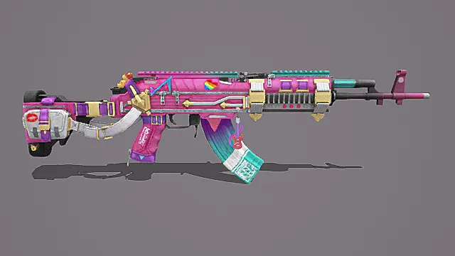 彩虹潮玩风突击步枪3D模型