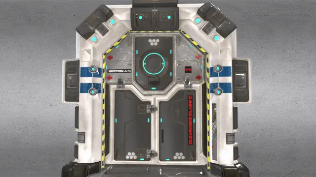 科幻门开关动画科技机器道具