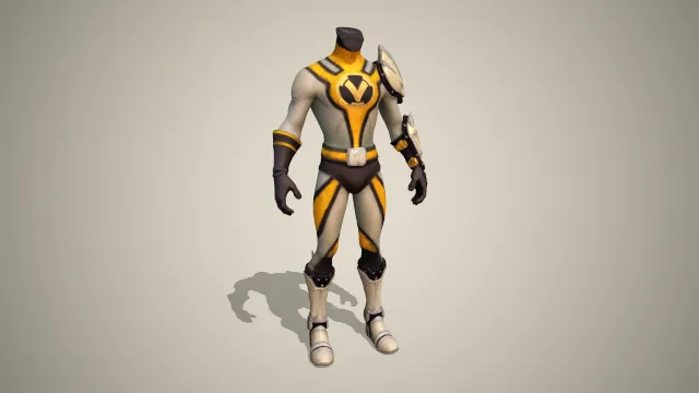 黄色紧身衣套装，战斗服装