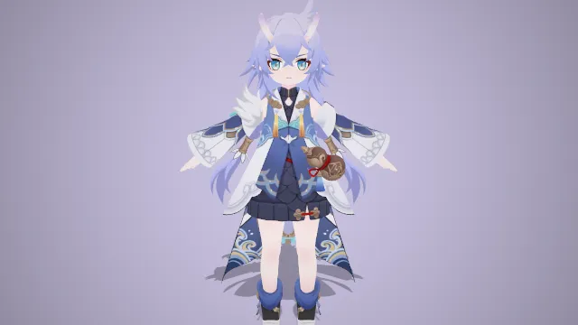 崩坏·星穹铁道游戏角色白露3D模型