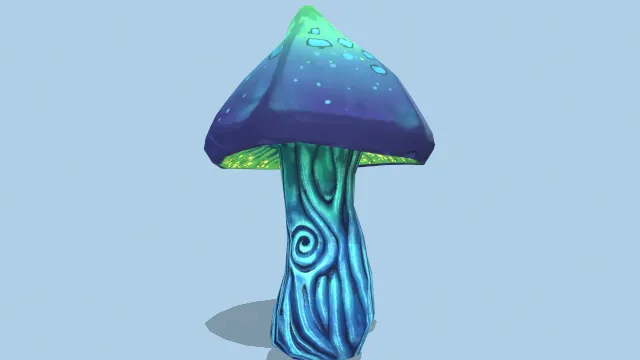 风格化奇幻蘑菇真菌模型
