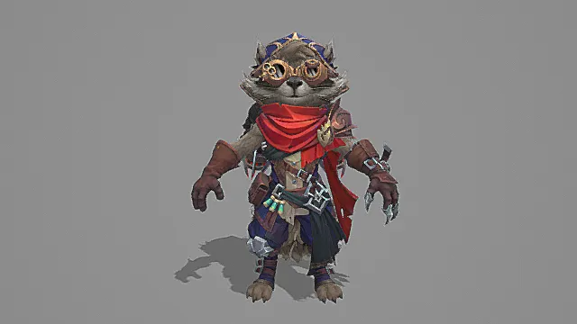 机械狸猫斥候：冒险装备萌系刺客套装