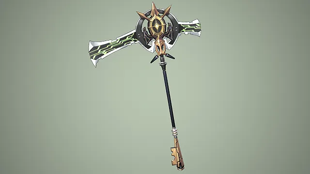 武器建模  冷兵器  荧光绿刃身  钥匙柄