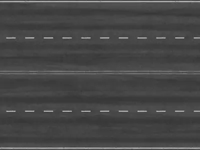 双实线四车道马路城市公路 柏油路贴图