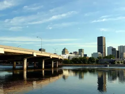 都市河畔江景贴图