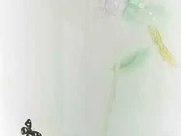 蝶戏花影磨砂玻璃贴图