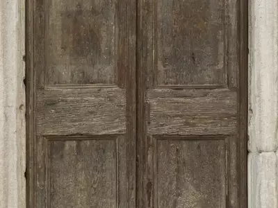 斑驳复古木门