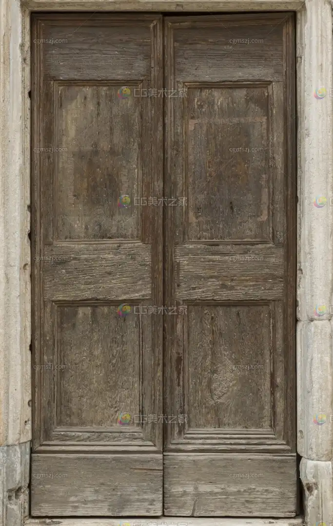 斑驳复古木门