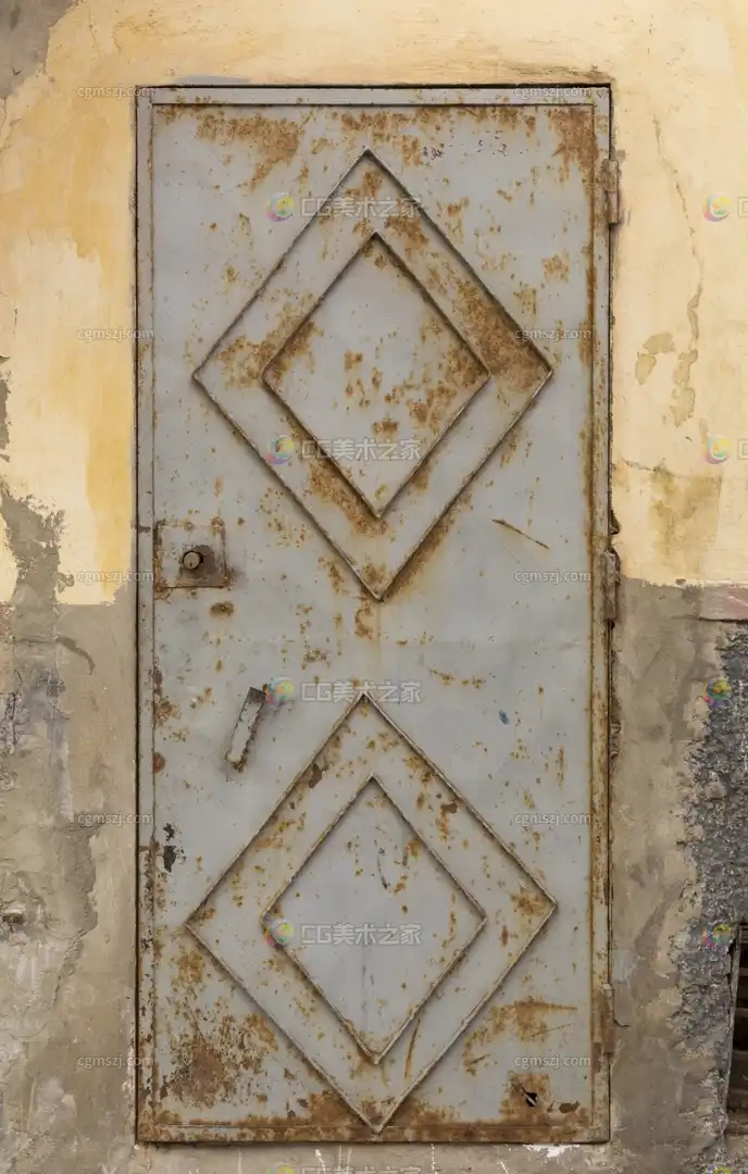 绣迹菱形铁门贴图