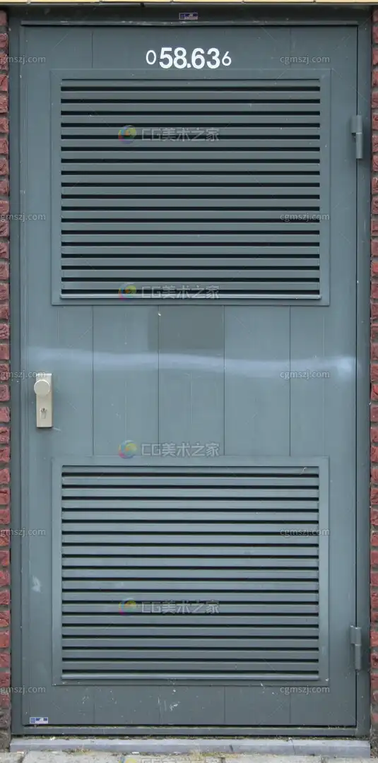 灰蓝百叶铁门贴图