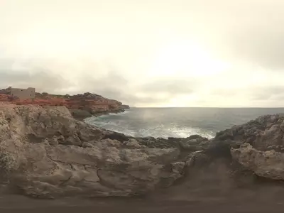 户外海岸风景黄昏HDR