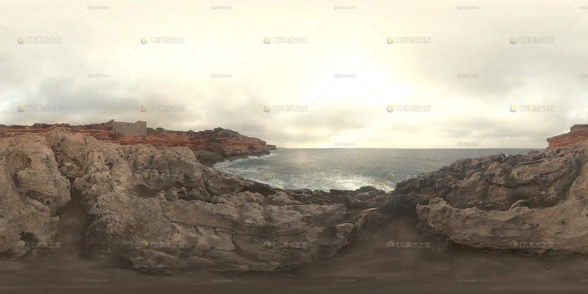 户外海岸风景黄昏HDR