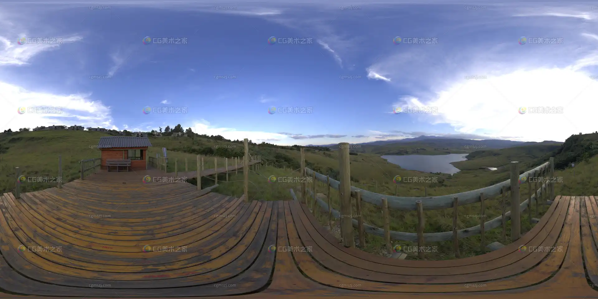 观景平台风景HDR