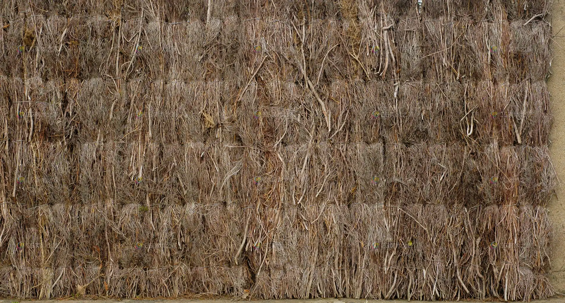 棕褐色草茅草屋顶贴图