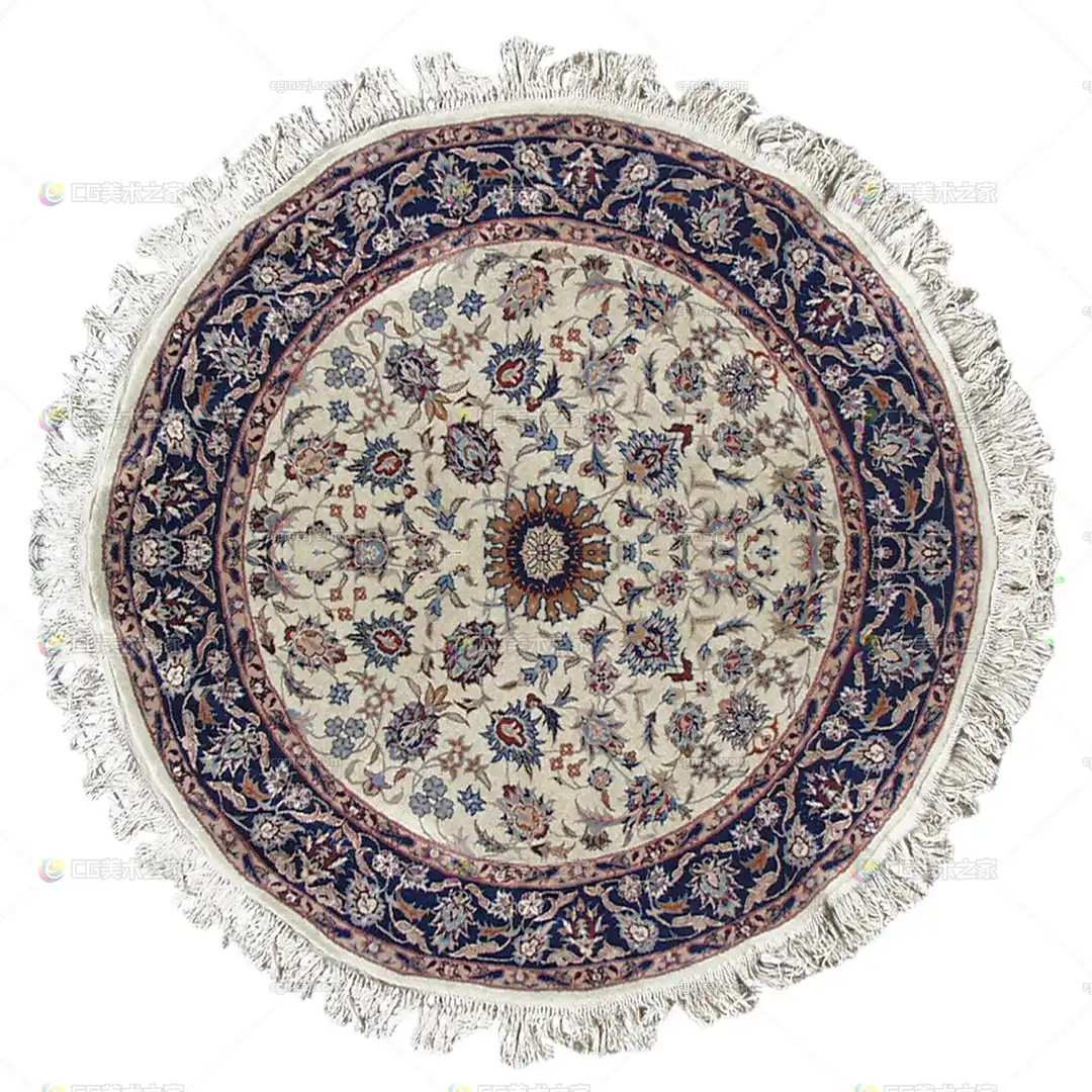 圆形传统花纹地毯贴图