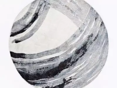 水墨风圆形地毯贴图