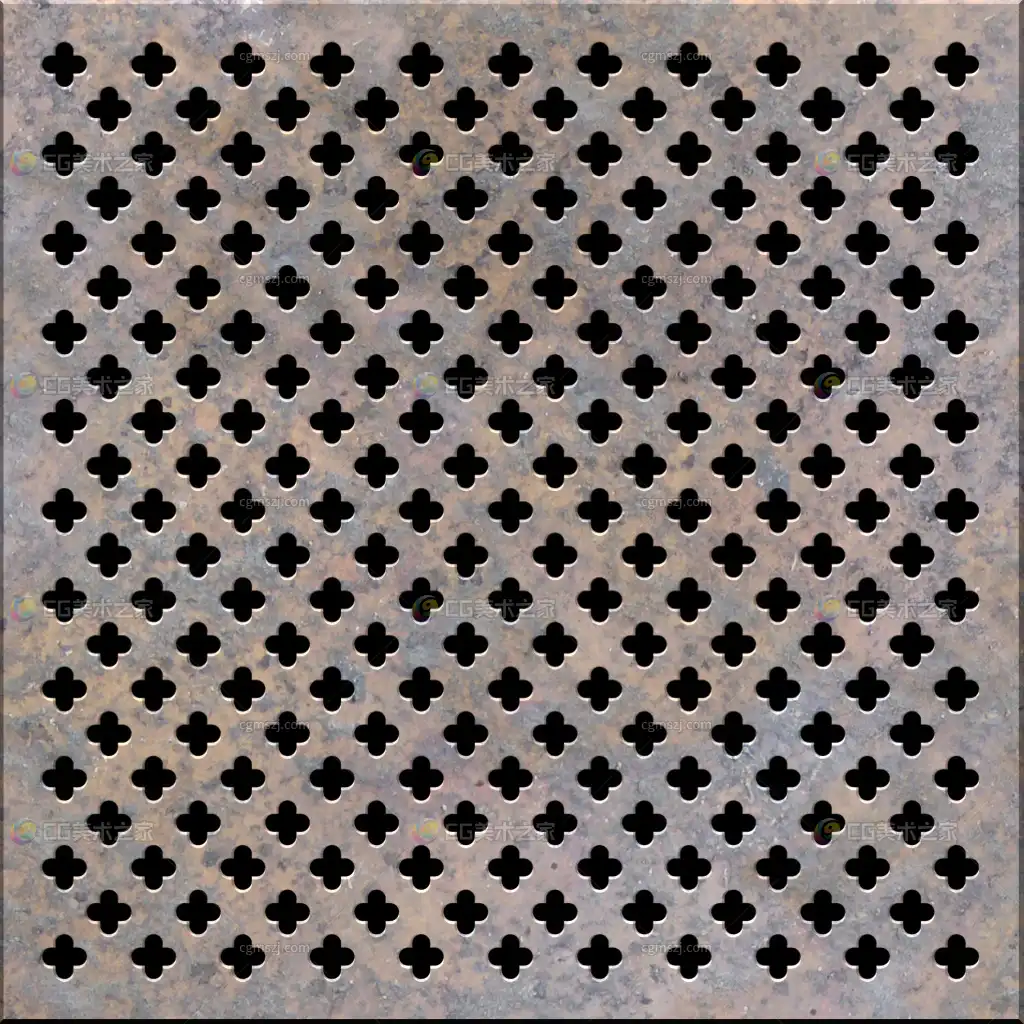 生锈的花孔金属板   穿孔板