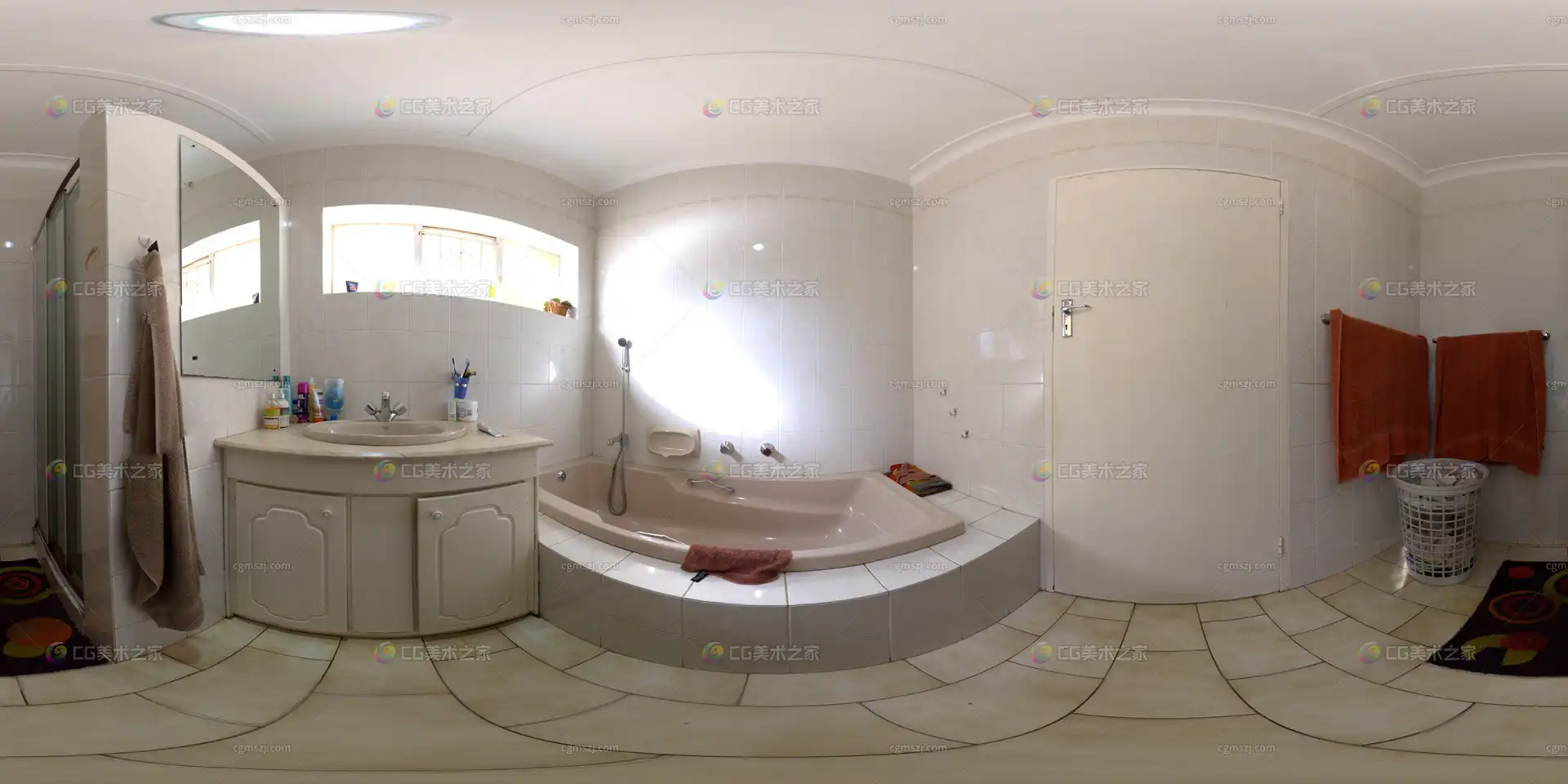 室内浴室白天HDR