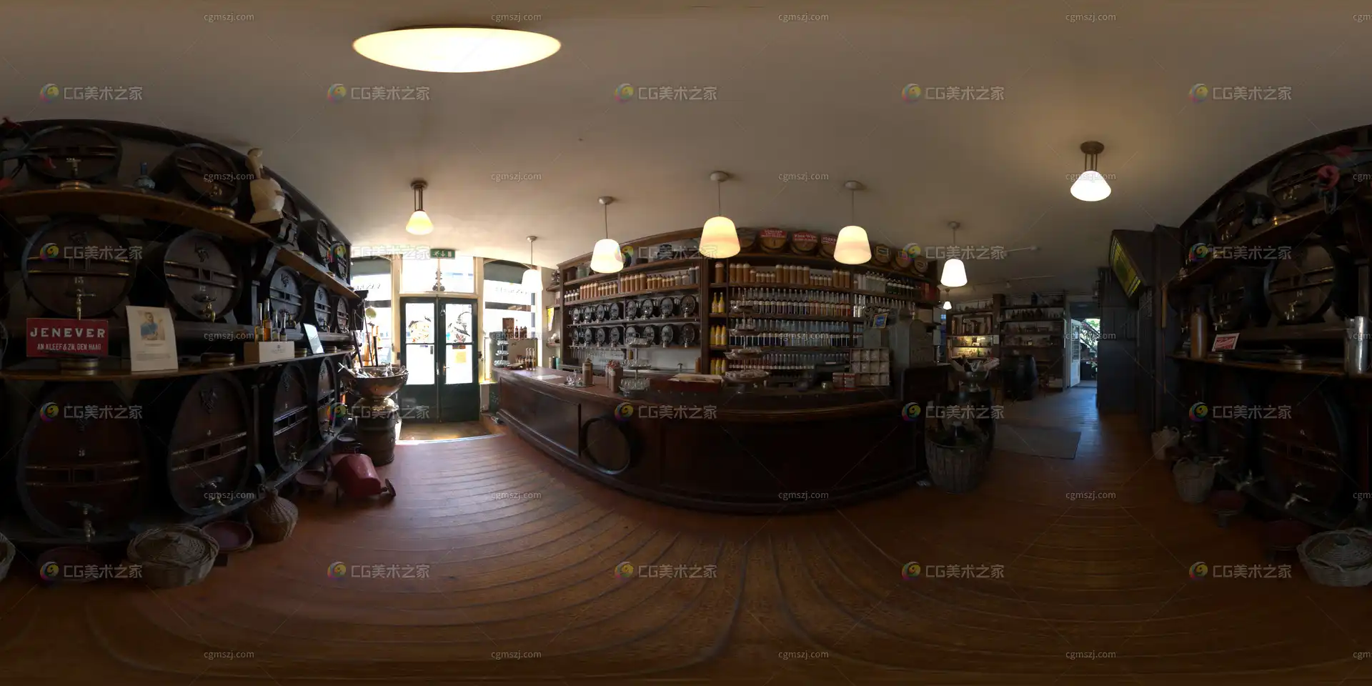 工业室内酒吧白天HDR