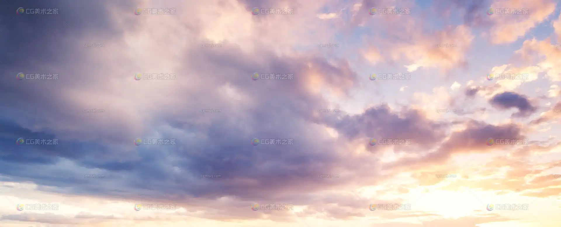 梦幻彩色云朵天空贴图