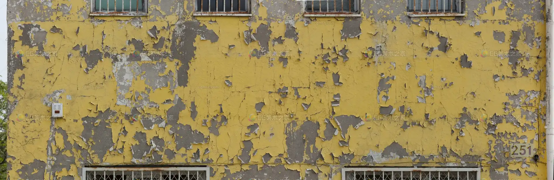 黄漆剥落墙面贴图