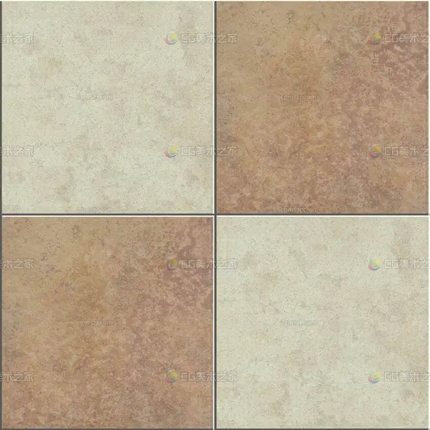 四格拼贴瓷砖贴图