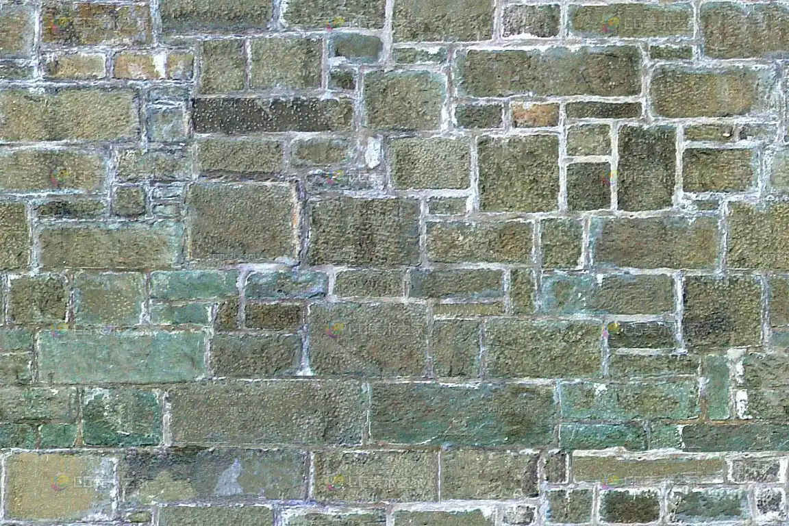 绿棕杂色文化石墙贴图