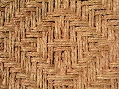 棕黄色编织草绳材质贴图