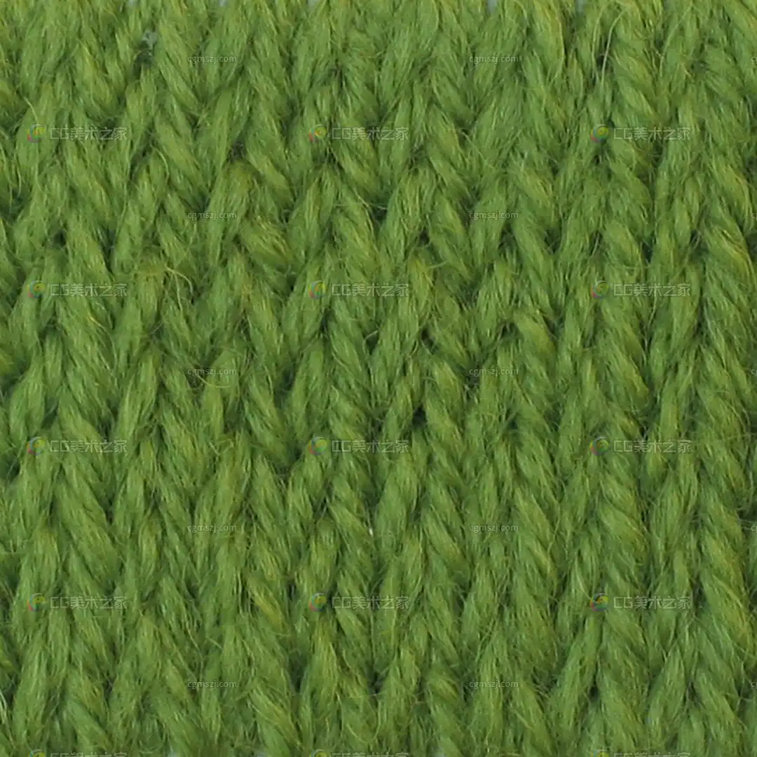 绿色针织毛线布料