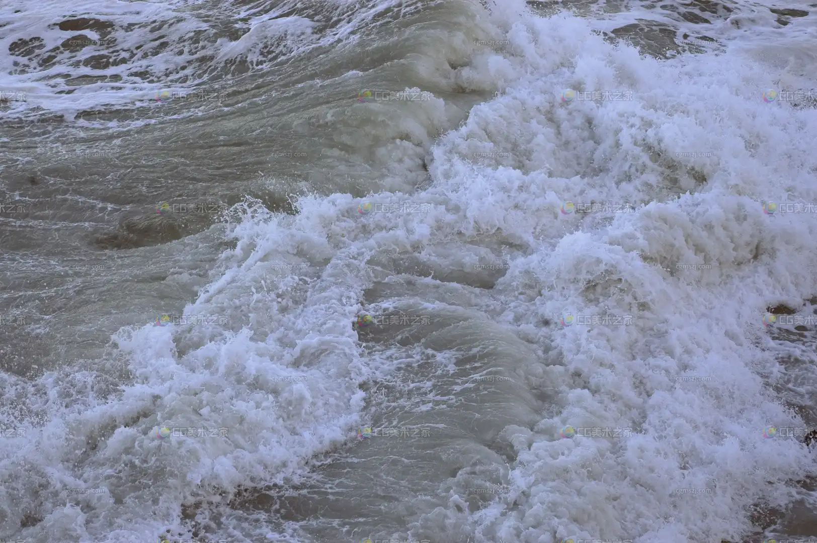 湍急白浪纹理贴图