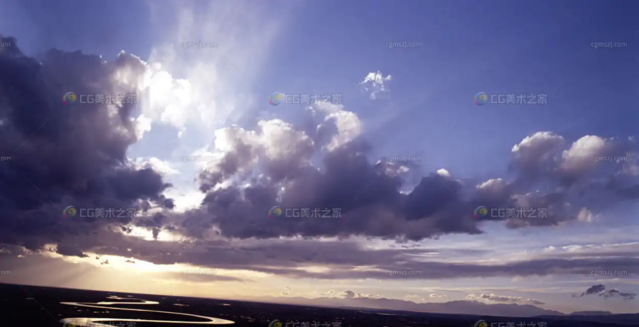 黄昏云河景观贴图