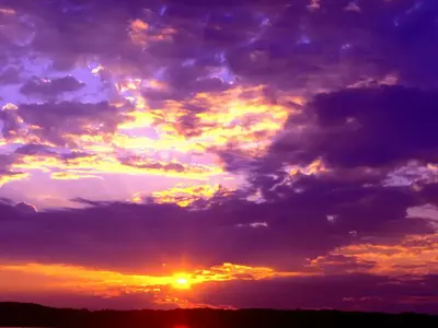 紫橙晚霞日落贴图