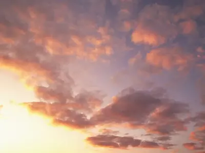 橙紫渐变晚霞云贴图