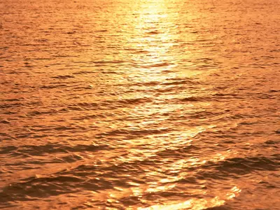 橙金波光水面贴图