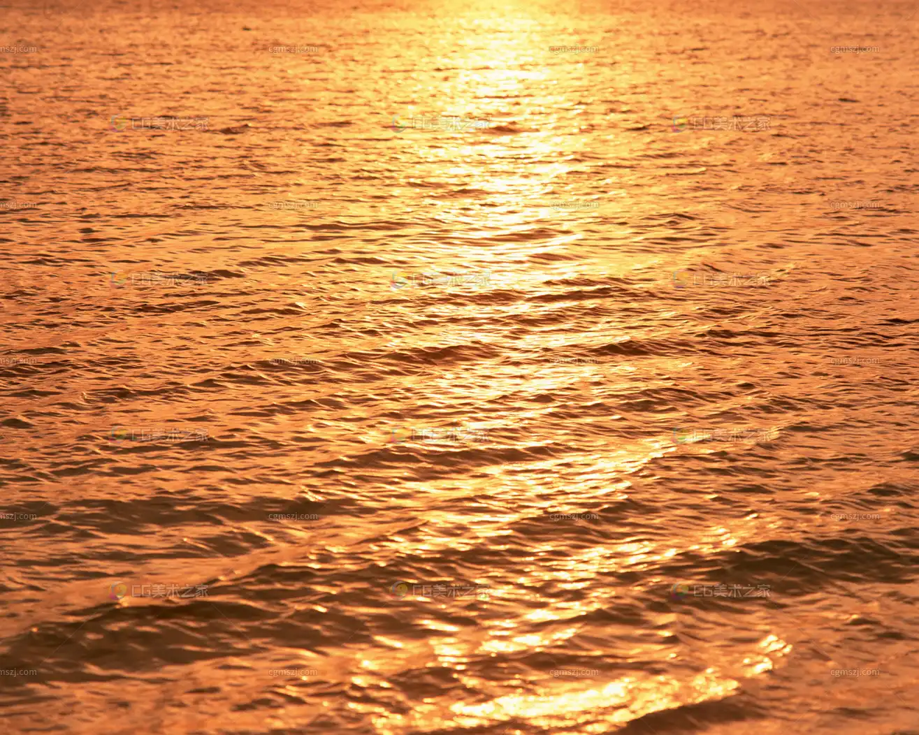 橙金波光水面贴图