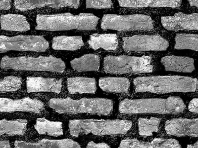 灰白旧砖墙黑缝贴图